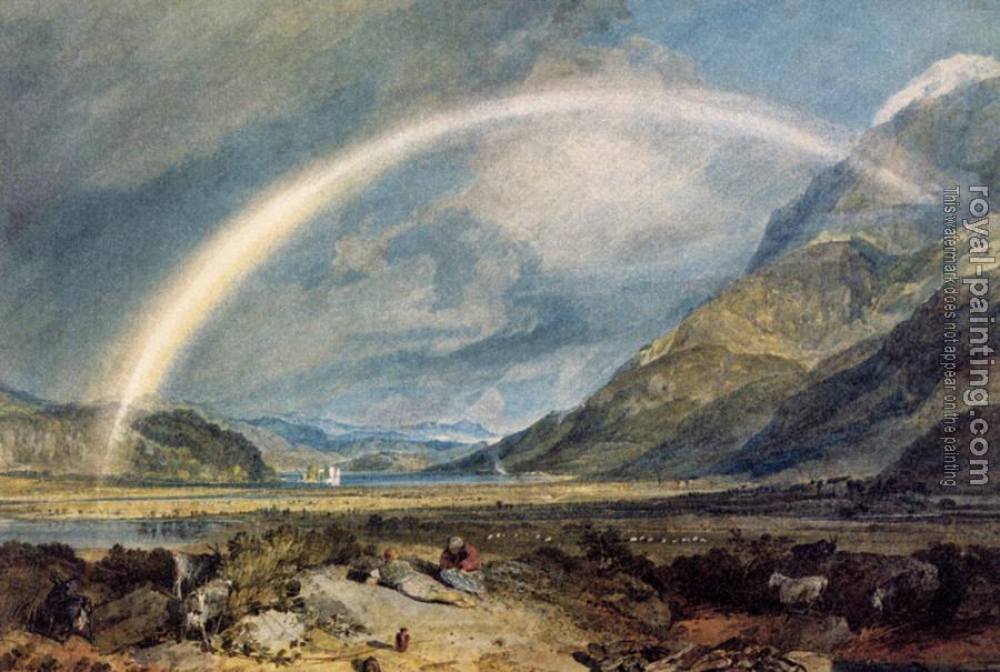 Joseph Mallord William Turner : Kilchern Castle, with the Cruchan Ben Mountains, Scotland Noon